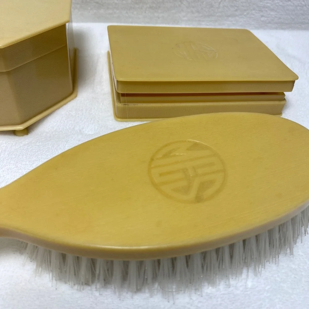 Vintage Bakelite Celluloid Vanity Set & Box Collection AS IS